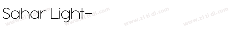 Sahar Light字体转换